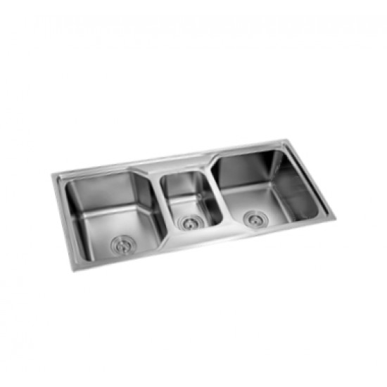 Premio S3-10648 Double 2.5 Sink 1.0MM (T) 1060MM (L) x 485MM (W) x 240MM (D) Premio S3-10648 Double 2.5 Sink 1.0MM (T) 1060MM (L) x 485MM (W) x 240MM (D)