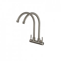 Premio TK-4616Q Double Sink Wall Quatour Series Tap
