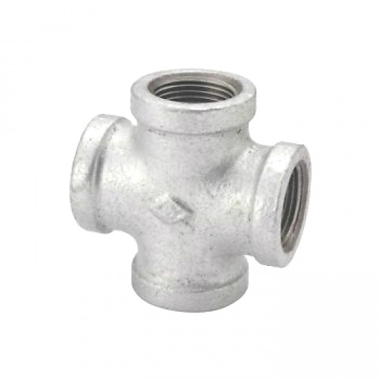 Galvanized Iron (GI) Fittings Cross Tee 1/2" (D) x 53MM x 53MM