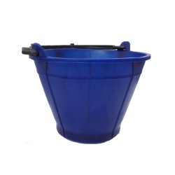 Koyomat Heavy Duty PVC Cement Bucket (Blue) with Plastic Handle