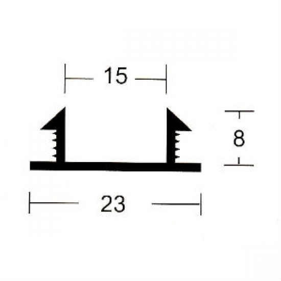 PVC U15 Groove Joint 15MM x 8MM x 23MM x 2M (L) PVC U15 Groove Joint 15MM x 8MM x 23MM x 2M (L)