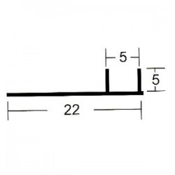 PVC F5 Groove Joint 22MM x 5MM x 5MM x 2.2M (L)
