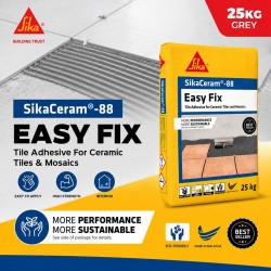 Sika SikaCeram-88 Easy Fix Cementitious Tile Adhesive 25KG - Grey