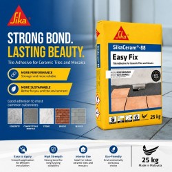 Sika SikaCeram-88 Easy Fix Cementitious Tile Adhesive 25KG - Grey