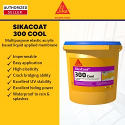 SikaCoat 300 Cool Multipurpose Elastic Acrylic Based Liquid Applied Membrane 4KG (Grey/White)
