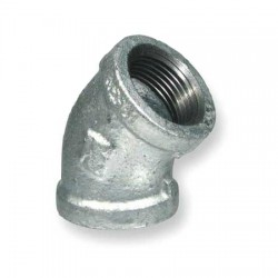 Galvanized Iron (GI) Fittings 45 Degree Equal Elbow 1/2"