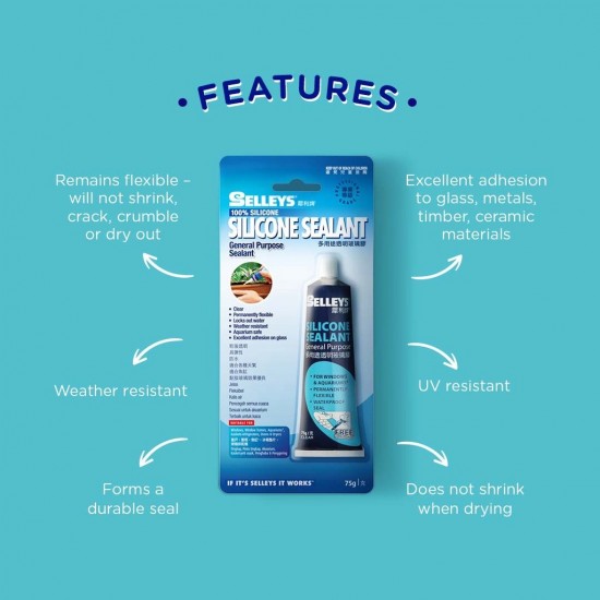 Selleys Silicone Sealant General Purpose 75g - Clear