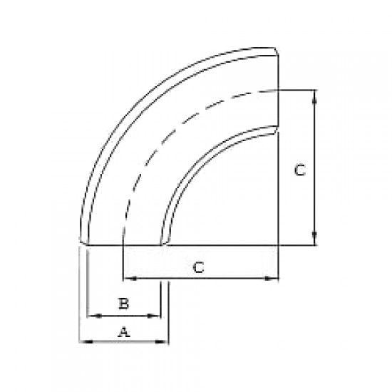 SGP Fittings 90º Long Radius Elbow 1/2"