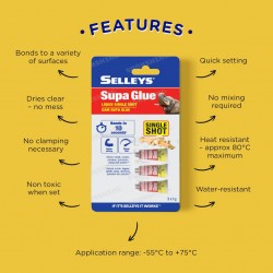 Selleys Supa Glue Single Shot (1g x 3)