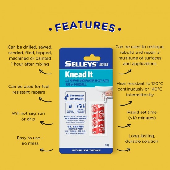 Selleys Knead It Steel 50G