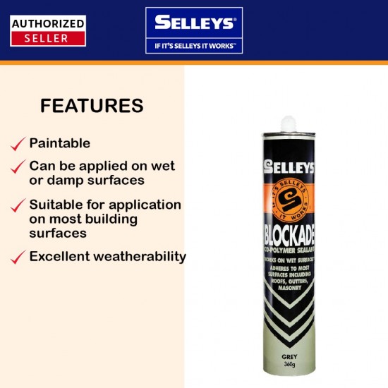 Selleys Blockade Roofing & Gutter Sealant 360g - Grey