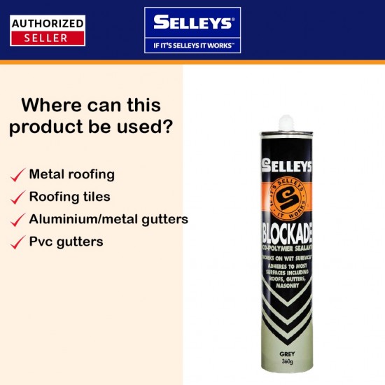Selleys Blockade Roofing & Gutter Sealant 360g - Grey