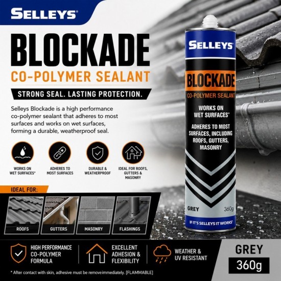 Selleys Blockade Roofing & Gutter Sealant 360g - Grey