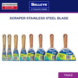 Selleys Scraper Stainless Steel Blade 1'', 1½" 2'', 2½", 3'', 4'', 5'', 6''