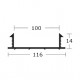 PVC U100 Groove Joint 100MM x 116MM x 14MM x 2M (L) PVC U100 Groove Joint 100MM x 116MM x 14MM x 2M (L)
