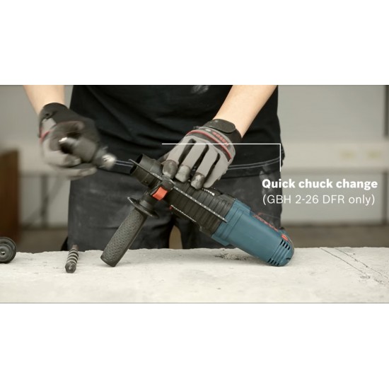 Bosch GBH 2-26 DFR Rotary Hammer Professional with SDS-Plus 3-Modes with Quick Chuck Change 800W (061125476C)