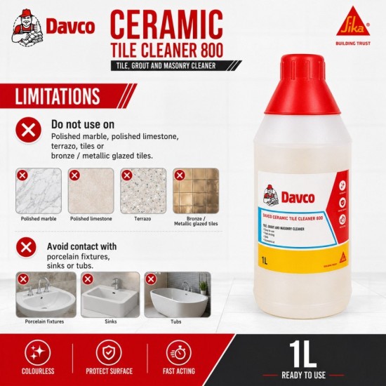 Davco CTC 800 Ceramic Tile Cleaner 1L Davco CTC 800 Ceramic Tile Cleaner 1L