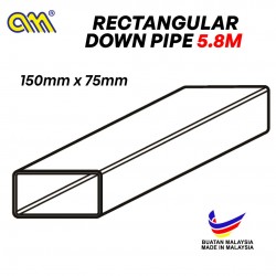 Arensi-Marley UPVC Rectangular Down Pipe (RDP) 150MM (W) x 75MM (H) x 5.8M (L)
