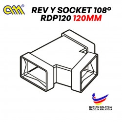 Arensi-Marley Rectangular Down Pipe Fitting RDP120 Reverse Y 108° Socket 120MM