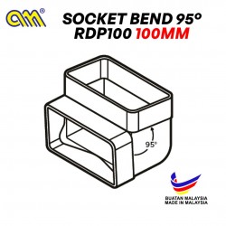 Arensi-Marley Rectangular Down Pipe Fitting RDP100 Socket Bend 95° 100MM