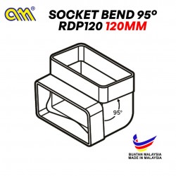 Arensi-Marley Rectangular Down Pipe Fitting RDP120 Socket Bend 95° 120MM