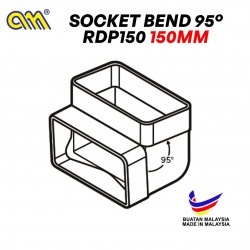 Arensi-Marley Rectangular Down Pipe Fitting RDP150 Socket Bend 95° 150MM