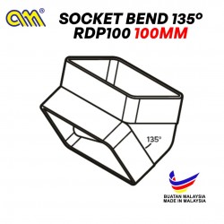 Arensi-Marley Rectangular Down Pipe Fitting RDP100 Socket Bend 135° 100MM