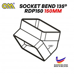 Arensi-Marley Rectangular Down Pipe Fitting RDP150 Socket Bend 135° 150MM