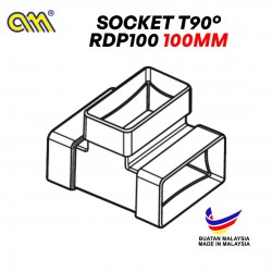 Arensi-Marley Rectangular Down Pipe Fitting RDP100 T 90° N Socket 100MM