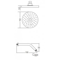 Aimer AMSH-6106 Rain Shower With Arm
