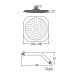 Aimer AMSH-6408 ABS Square Rain Shower With Arm