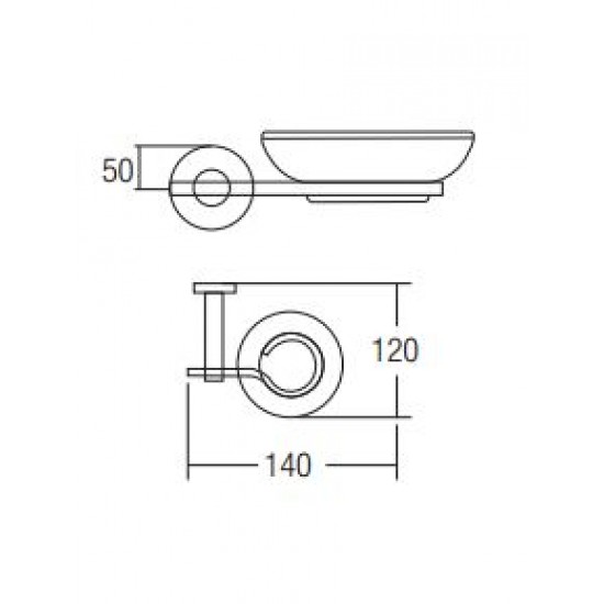 Aimer AMBA-2305 Soap Dish Holder With Glass