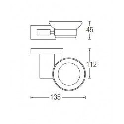 Aimer AMBA-83805 Soap Dish Holder With Glass