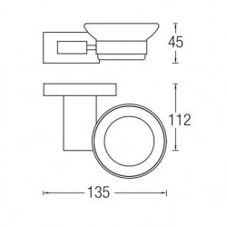 Aimer AMBA-83805 Soap Dish Holder With Glass