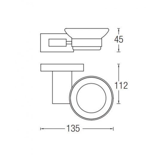 Aimer AMBA-83805 Soap Dish Holder With Glass
