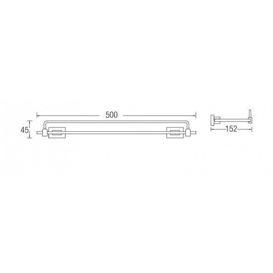 Aimer AMBA-83812 Glass Shelf 500MM (L)