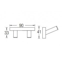Aimer AMBA-85810 Towel Twin Hook