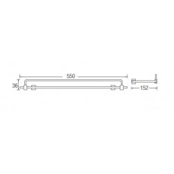 Aimer AMBA-85812 Glass Shelf 550MM (L)