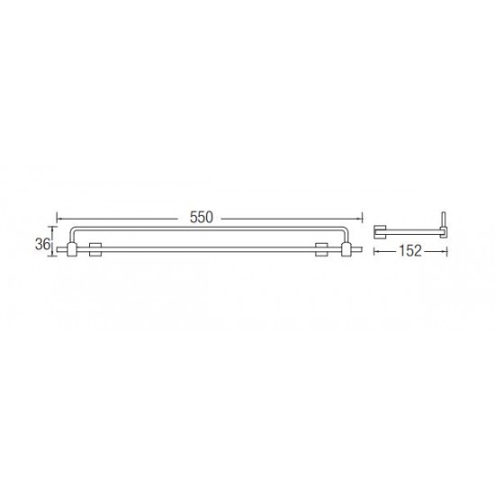 Aimer AMBA-85812 Glass Shelf 550MM (L)