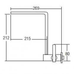 Aimer AMFC-203 Kitchen Wall Sink Tap