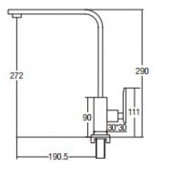 Aimer AMFC-201 Kitchen Wall Sink Tap