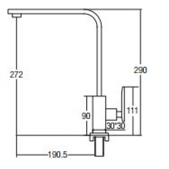 Aimer AMFC-201 Kitchen Wall Sink Tap