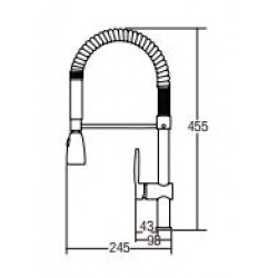 Aimer AMFC-10231 Flexible Hose Kitchen Pillar Sink Tap