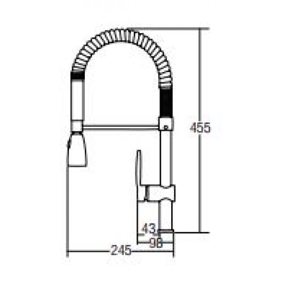 Aimer AMFC-10231 Flexible Hose Kitchen Pillar Sink Tap