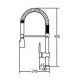 Aimer AMFC-10231 Flexible Hose Kitchen Pillar Sink Tap