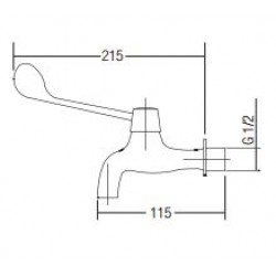 Aimer AMFC-5754 Elbow Line Basin Pillar Tap