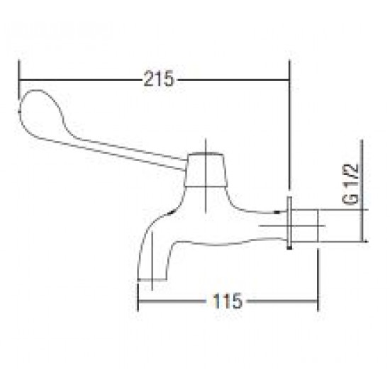 Aimer AMFC-5754 Elbow Line Basin Pillar Tap