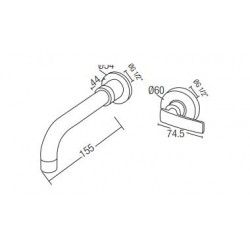 Aimer AMFC-2013 Wall Mounted Basin Tap