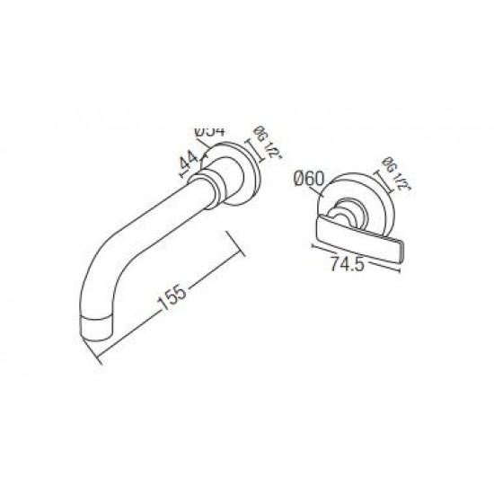 Aimer AMFC-2013 Wall Mounted Basin Tap