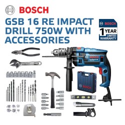 Bosch GSB 16 RE Heavy Duty Impact Drill 750W C/W Accessories Set (06012281L2)